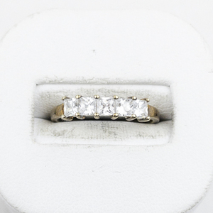 lot 343 image: Pink Eternity Vermeil (Sterling Silver) Band. Size 8 - 8.25.