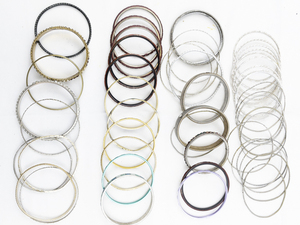 lot 445 image: set of 20 Gold & Silver Tone Base Metal Bangle Bracelets.
