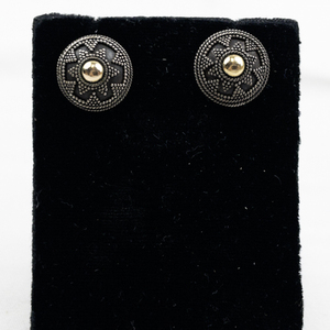 lot 468 image: Starburst Sterling Silver Stud Earrings .
