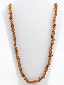 lot 501 image: Long Baltic Amber Bead Necklace. New Old Stock