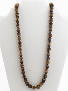 lot 503 image: Natural Amber Disc Bead Necklace. New Old Stock