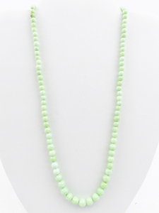 lot 504 image: Graduated Green Sterling Silver Bead Necklace. New Old Stock