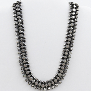 lot 529 image: RA (Unknown Navajo)  Sterling Silver Choker Necklace. 58 Grams
