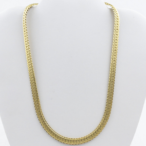 lot 538 image: Fancy Herringbone Gold Plated Base Metal Necklace.