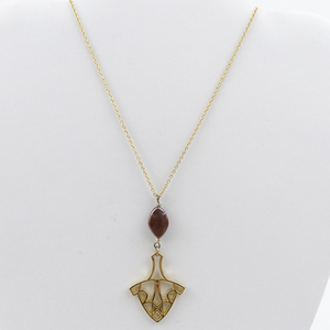 lot 551 image: Art Nouvea Gold Plated Pendant Necklace .
