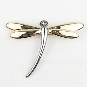 lot 391 image: Lauren Conrad Dragonfly Gold & Silver Tone base Metal Brooch .