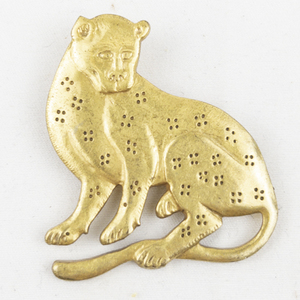 lot 404 image: Metropolitan Museum of Art  Leopard Gold Tone Base Metal Brooch .