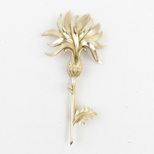 lot 405 image: Trifari  Pineapple Flower gold Tone Base Metal Brooch .