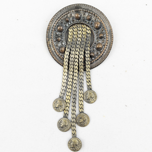 lot 413 image: Celtic Cascade Base Metal Brooch .