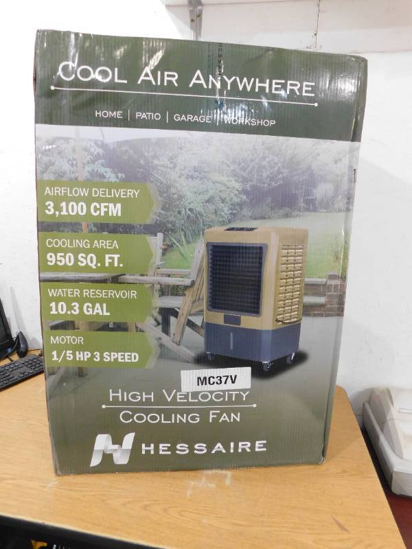 lot 34 image: Hessaire 3,100 CFM 3-Speed Portable Evaporative Cooler (Swamp Cooler) for 950 sq. ft.