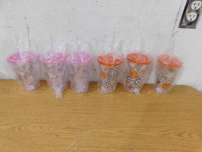 lot 185 image: (6) 15oz Plastic drinking cups