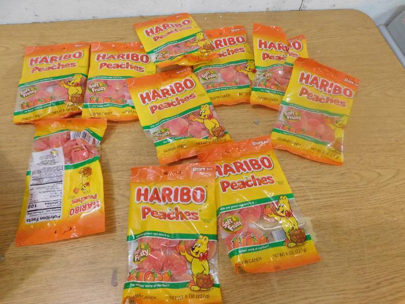 lot 186 image: (10) Haribo Peaches Candy Bags