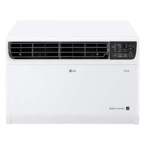New - LG 23,500 BTU 230/208V Window Air Conditioner Cools 1450 Sq. Ft. with Dual Inverter, Wi-Fi Enabled and Remote in White