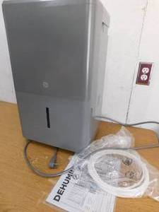 lot 26 image: GE 50-Pint Dehumidifier with Built-in Pump for Basement, Garage or Wet Rooms up to 4500 sq. ft. in Grey, ENERGY STAR