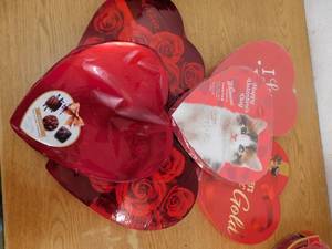 lot 54 image: Russell Stover Valentines Heart Assorted Chocolates Candy Lot of 5 Boxes.