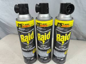 lot 143 image: 3 New Cans of Raid Wasp and Hornet Sprays