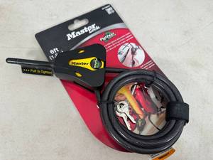 lot 160 image: New 6 ft Master Lock Adjustable Cinch Cable Lock