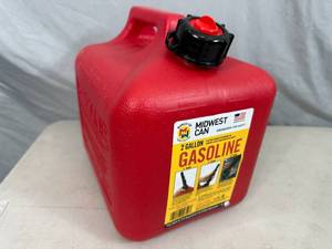lot 236 image: New 2 Gallon Gasoline Jug with Quick-Flow Spout