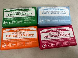 lot 287 image: 4 New Bars of Dr. Bronners Bar Soap