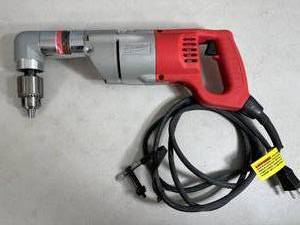 lot 11 image: Milwaukee Right Angle Drill - FWD and Rev - 12 inch Chuck