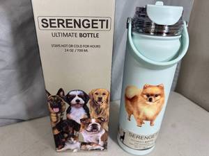 lot 56 image: New Serengeti Vacuum Insulated Stainless Steel Water Bottle - Pomeranian