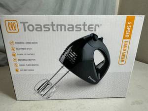 lot 77 image: New Toastmaster 5 Speed Hand Mixer
