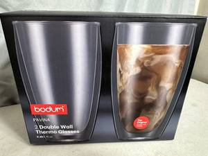 lot 80 image: New Bodum 2 Piece Set Pavina Double Wall Thermo Glasses - 15 oz