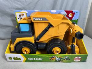 lot 99 image: New John Deere Kids Build-a-Buddy Dump Truck with Tools to Assemble and Disassemble