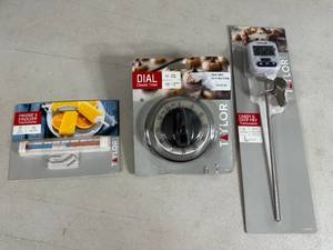 lot 102 image: New Taylor Cooking Thermometer, Fridge Thermometer, Cooking Timer