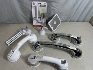 lot 114 image: New Suction Cup Handles, Handicap Items, Bathroom Accessibility Items