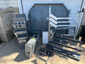 lot 1A image: Adrian Steel Work Van Divider  Storage System