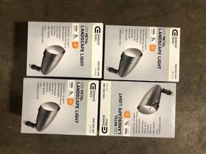 lot 21 image: Lot of Commercial Electric 14-Watt 1100 Lumens 1EA CE Line Voltage Hardwired Bronze Integrated LED Landscape Flood Light Customer Returns See Pictures