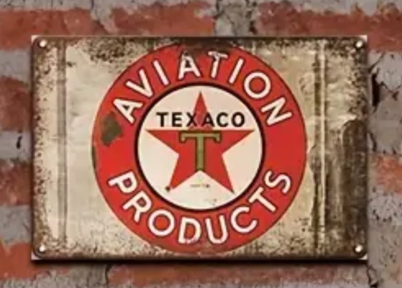 lot 58H image: Brand New Texaco Aviation Aluminum Sign N