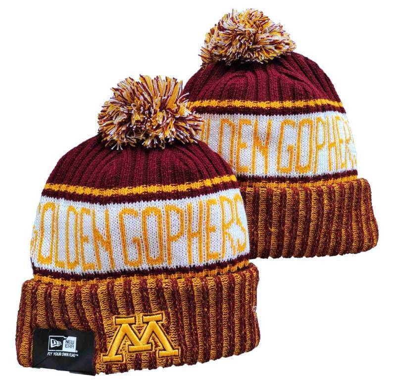 lot 22A image: Brand New Minnesota Gophers New Era Embroidered NCAA Beanie Adult Winter Hat O