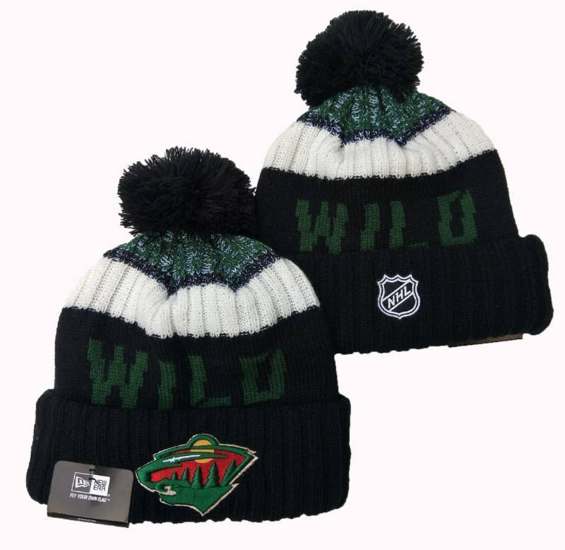 lot 28L image: Brand New Minnesota Wild New Era NHL Hockey Beanie Adult OSFM Winter Hat O