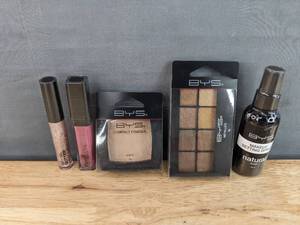 lot 82D image: Brand New BYS Makeup Eyeshadow, Compact Powder, Lipgloss and More N