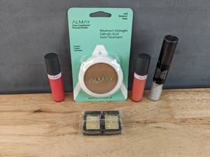 lot 76D image: Brand New Almay Clear Complexion Pressed Powder and Liquid Lip Balm & Revlon PhotoReady Eye Art Makeup N