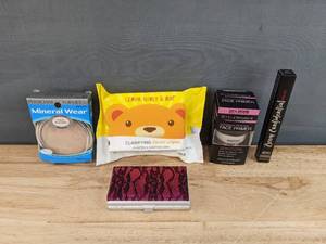 lot 142D image: Brand New Facial Care & Makeup Eyeshadow, Physicians Formula Mineral Face Powder, Facial Wipes, StyleWurks Face Primer & Ardell Brow Confidential N