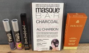 lot 44D image: Brand New Sally Hansen Miracles Gel Nail Polish, Ardell Brow Confidential Brow Duo, Masque Bar Charcoal Sheet Mask and Borghese Advance Spa Lift For Eye N