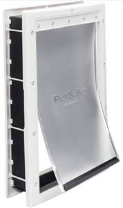 lot 58 image: Brand New PetSafe Plastic Dog and Cat Door, Large, For Pets Up To 100 lb. $143.80 Retail B