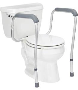 lot 61 image: Brand New Medline Toilet Safety Rail For Seniors, Height Adjustable $35.99 Retail B