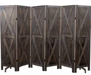 lot 77 image: New Premium Home 6 Panel Room Divider Privacy Screen Folding Screen Rustic Barnwood $214.95 Retail B