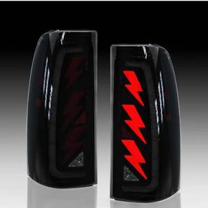 lot 141 image: Brand New Daikokuya Sequential Full Led Tail Lights for 2003 2004 2005 2006 Chevy Silverado $229.99 Retail N