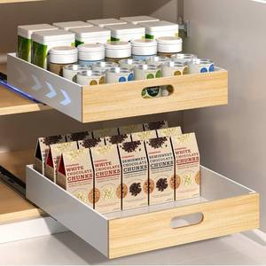 lot 142 image: Brand New POKIPO Pull Out Drawer for Cabinet XXL 2-Pack $78.99 Retail N