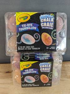 lot 75A image: 2 Brand New Crayola Tie-Dye Chalk Eggs N
