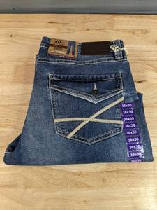 lot 7D image: Brand New Mens T.K. Axel Slim Boot Stretch Jeans Size 36 X 30 $59 Retail N