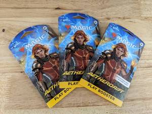 lot 16A image: 3 Brand New Magic The Gathering Playing Card Packs N