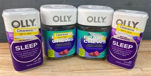 lot 94A image: Brand New Dietary Supplements 2 Olly Chill Thinkers Brainy Chews Best by 32025 and 2 Olly Ultra Strength Sleep Softgels $80 Retail N