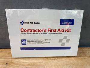 lot 130 image: Brand New First Aid Only 25-Person Contractors First Aid Kit N