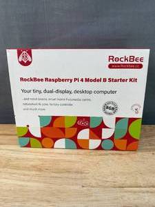 lot 23 image: Brand New Rockbee Raspberry Pi 4 Model B Starter Kit $149.99 Retail N